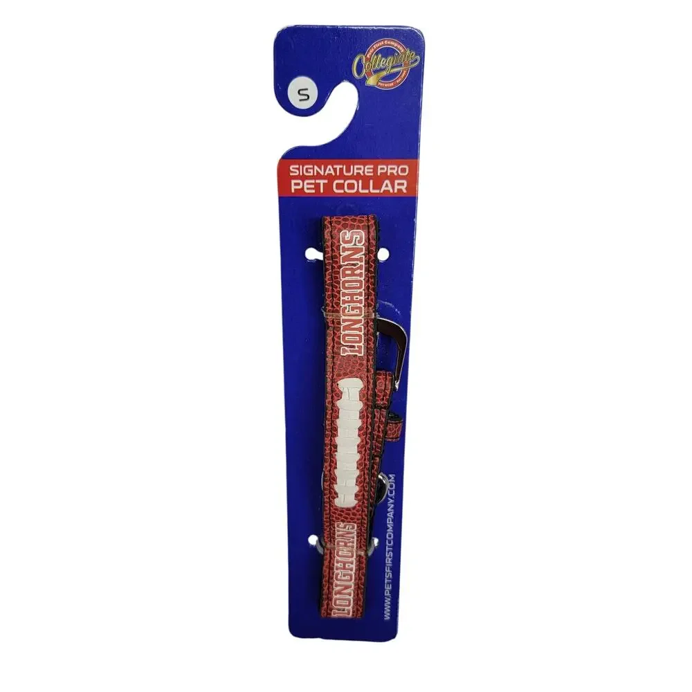 Texas Longhorns Pets First Signature Pro Football Pet Collar Dog Size Small S